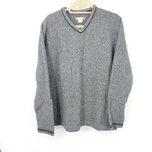 Carbon 2 Cobalt Men Size Large Sweater V Neck Pullover Shirt Gray Cotton‎ Knit